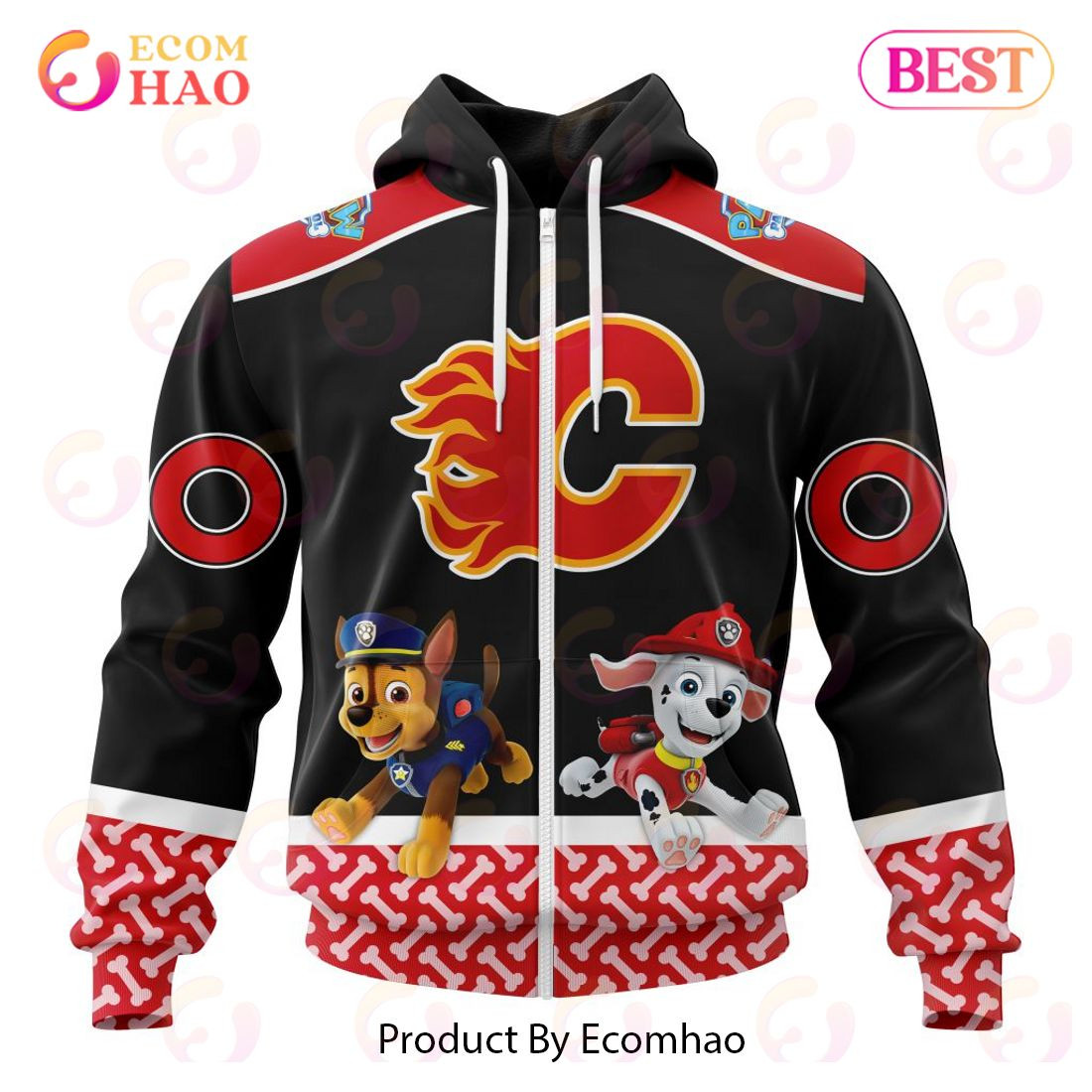 Calgary Flames Special Paw Patrol Design 3D Hoodie, Zip Hoodie, Man - Women, Warm, Premium Quality HZ0501