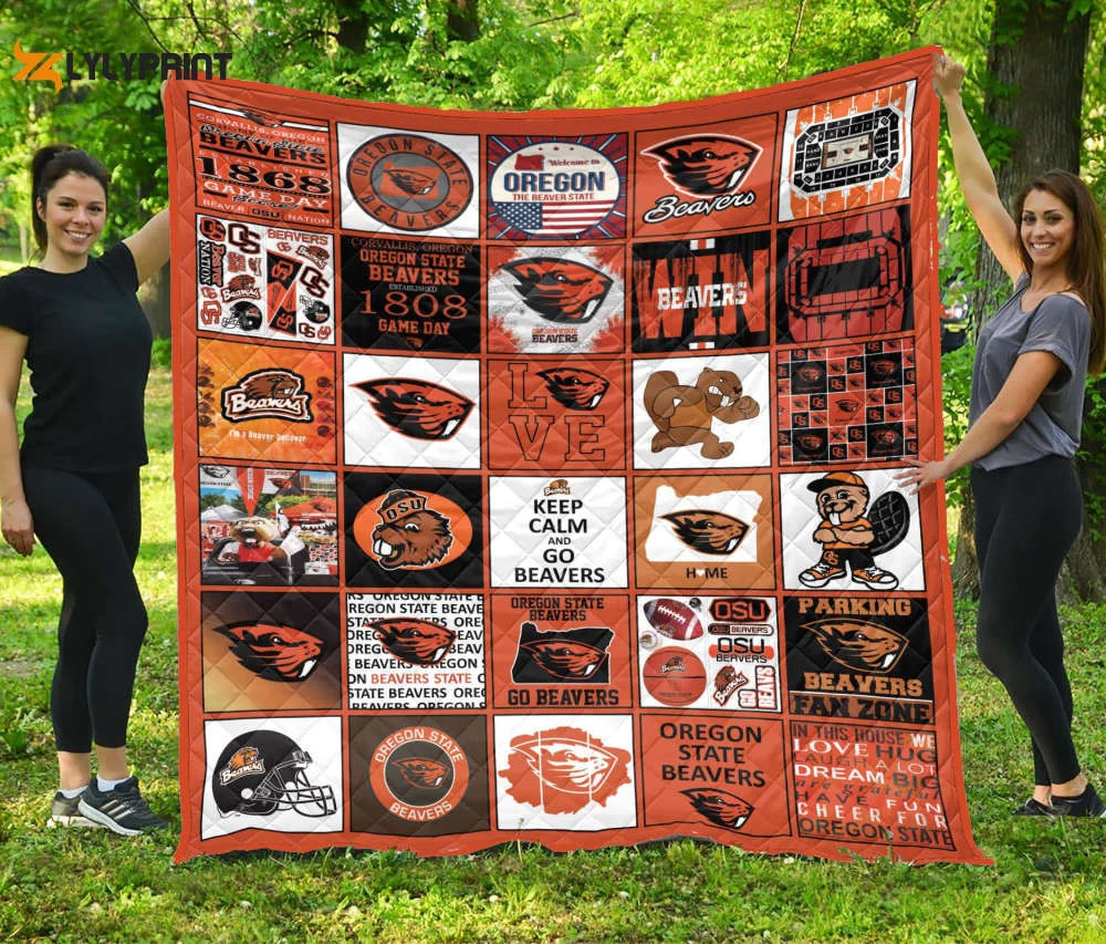 Oregon State Beavers 3 Quilt Blanket For Fans Home Decor Gift , Soft Quilt, King Size, All Season Cozy Quilt QB0901