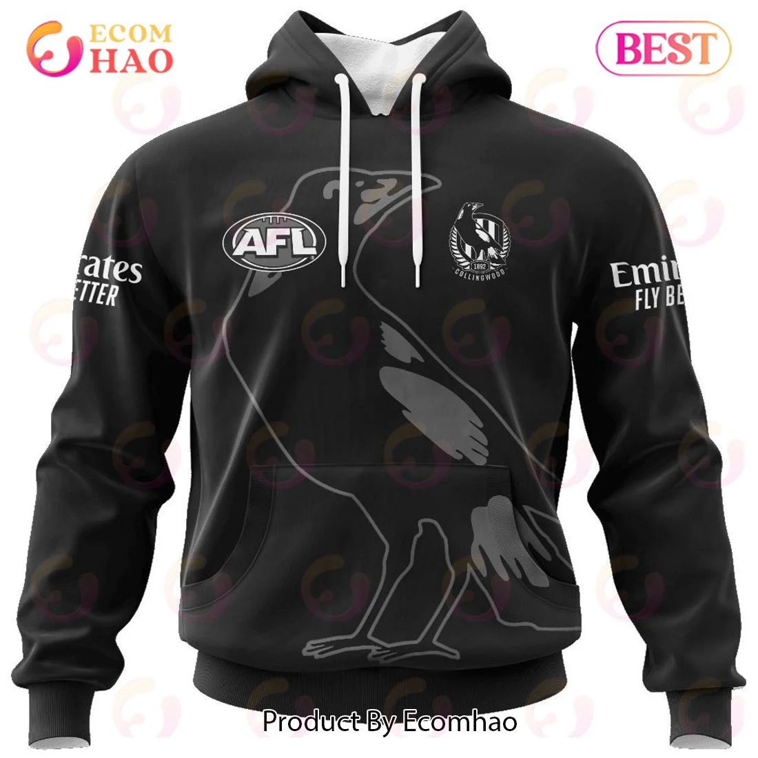 AFL Collingwood Football Club Special Monochrome Design 3D Hoodie, Zip Hoodie, Man - Women, Warm, Premium Quality HZ0501