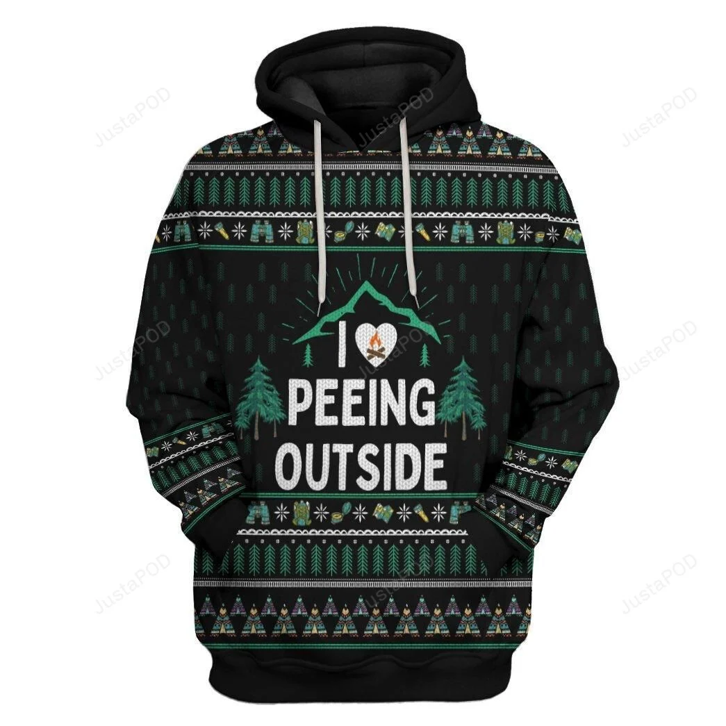 I Love Peeing Outside Camping 3D All Over Printed Hoodie, Zip- Up Hoodie HZ0501