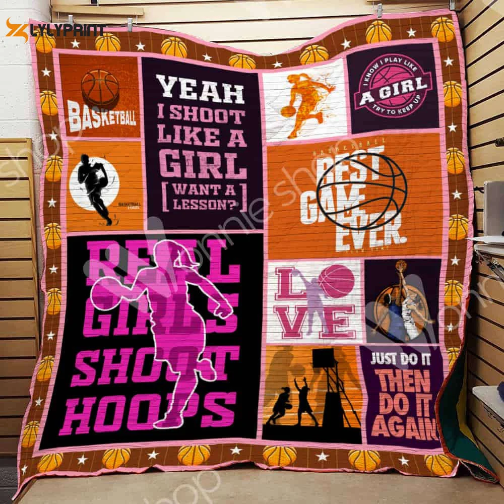 Basketball Girl 3D Customized Quilt Blanket For Fans Home Decor Gift ,  Soft Quilt, King Size, All Season Cozy Quilt QB0901