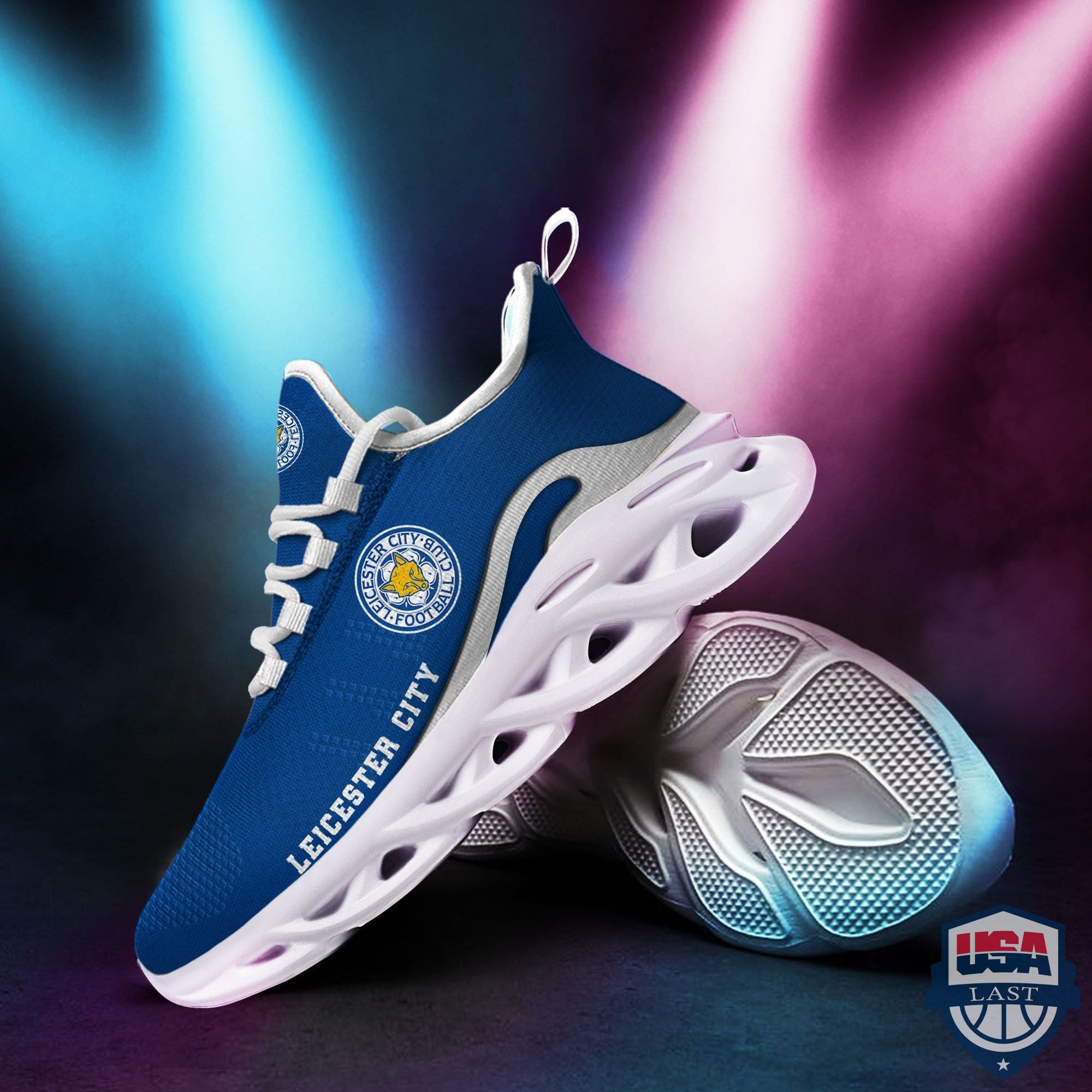 Leicester City FC Blue Max Soul Shoes Custom for Men Women MS0601