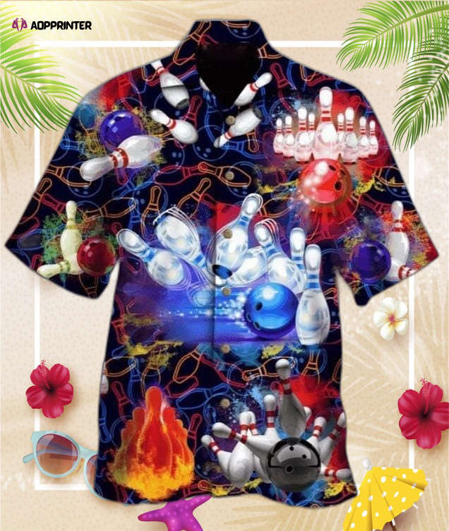 Multi Bowling Flash Light Hawaiian Shirt, Gift For Men And Women HW0601