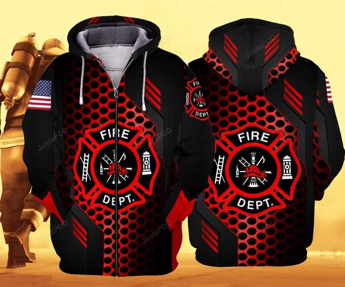Proud Firefighter 3D All Print Hoodie, Zip- Up Hoodie HZ0501