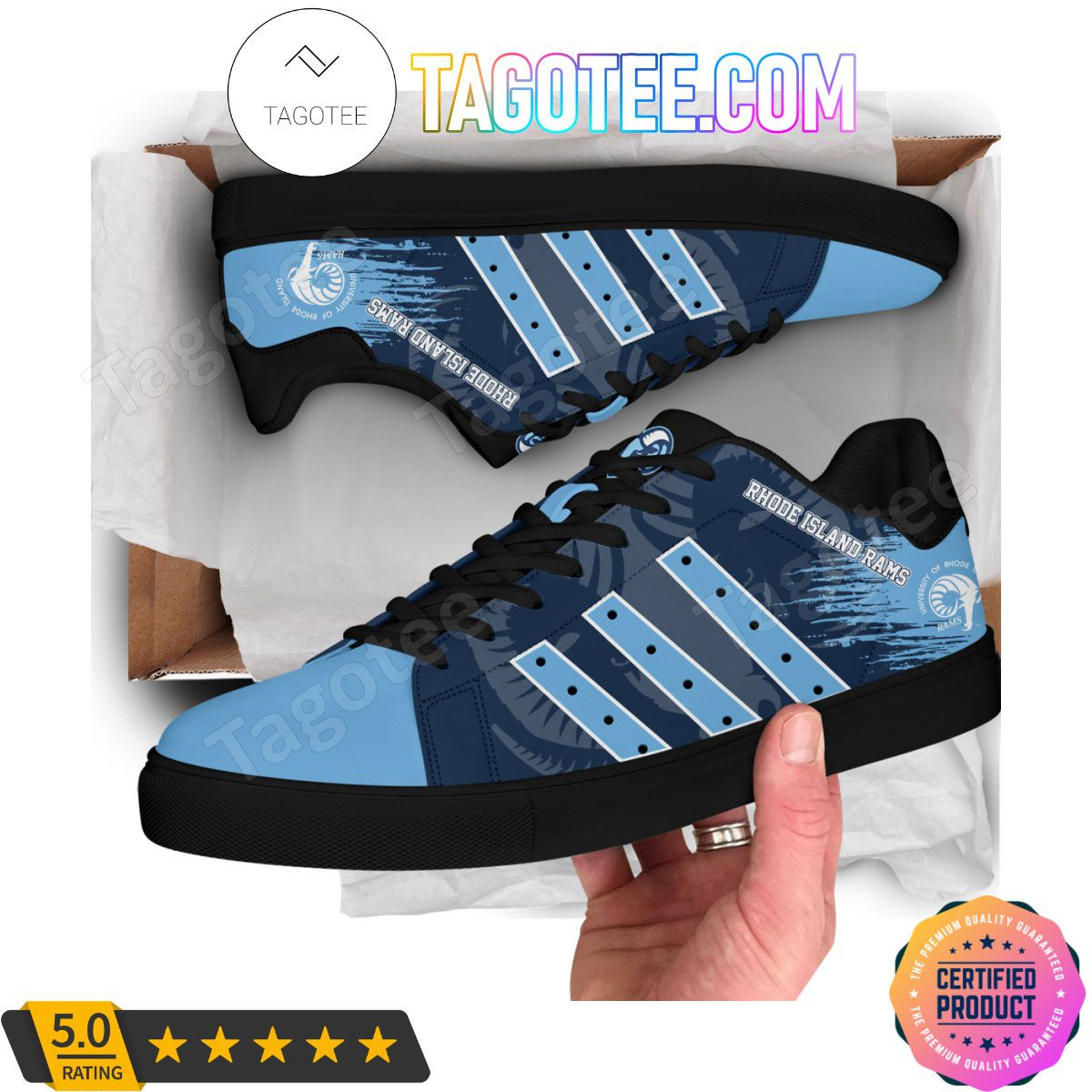 NCAA Rhode Island Rams Logo Stan Smith Shoes , Trendy Style Sneakers ST0801