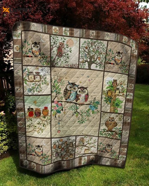 Owl My Lucky Star 3D Quilt Blanket For Fans Home Decor Gift ,  Soft Quilt, King Size, All Season Cozy Quilt QB0901