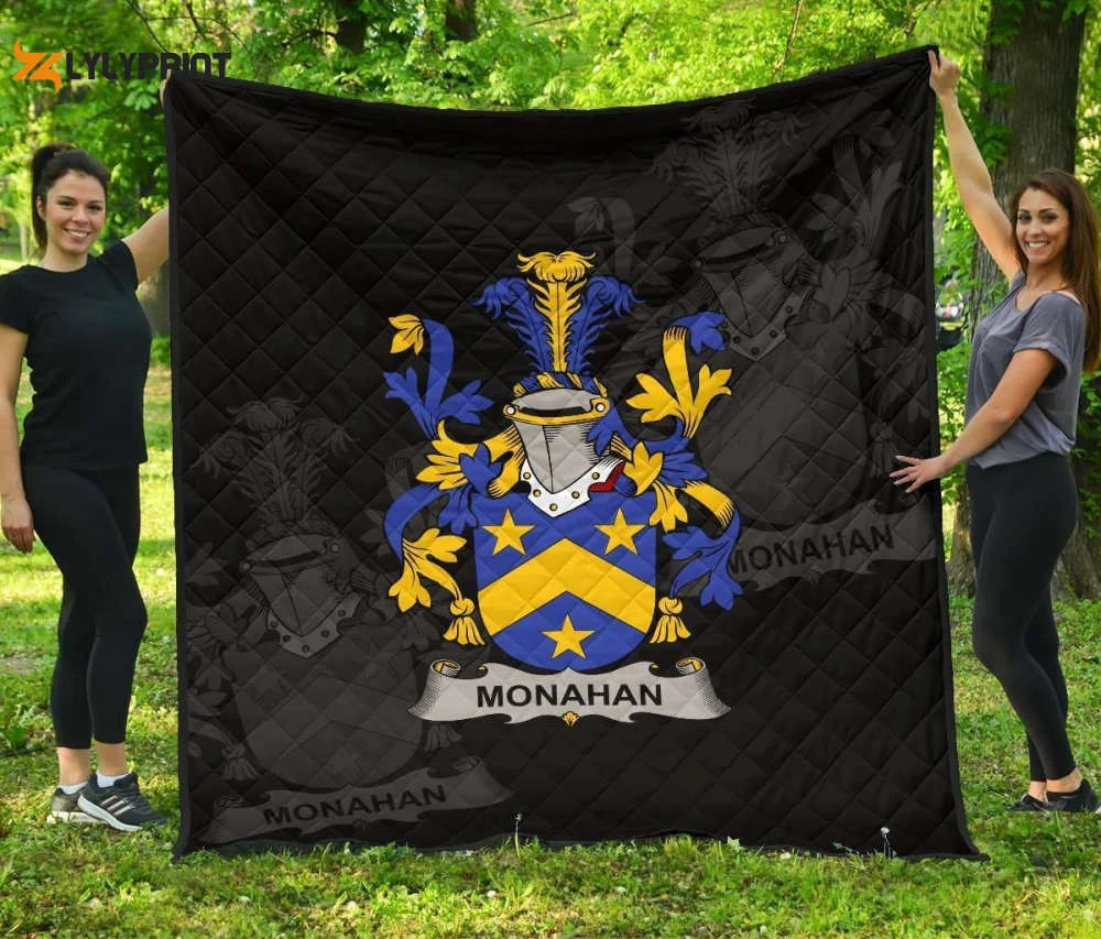 Monahan Or O'Monaghan Ireland Irish Family Crest 3D Customized Quilt , Soft Quilt, King Size, All Season Cozy Quilt QB0901