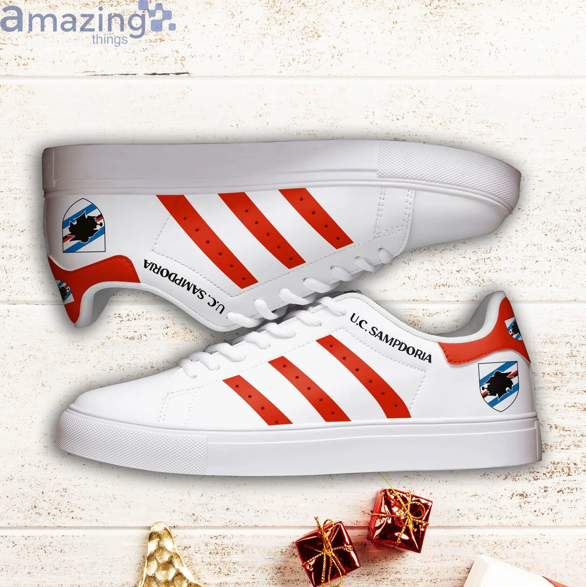 UC Sampdoria White Stan Smith Shoes , Trendy Style Sneakers ST0801