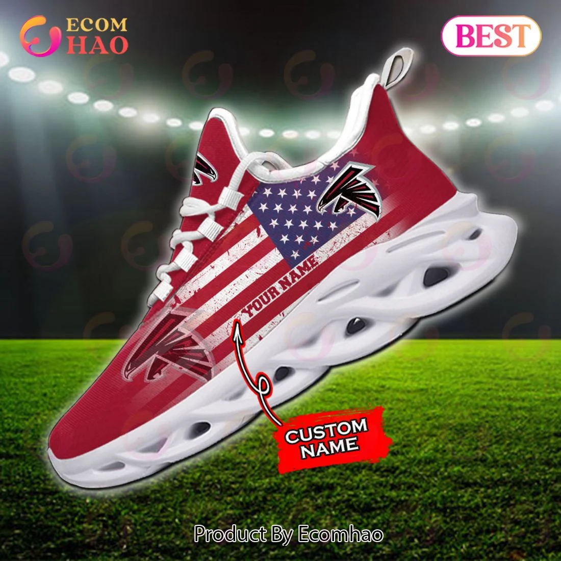 Custom Name - Atlanta Falcons - Max Soul Shoes  Unisex sneakers MS0601
