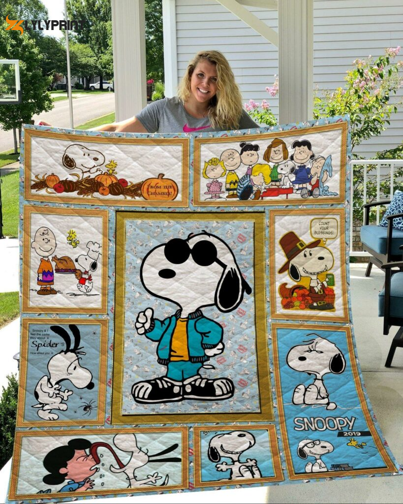 Snoopy Quilt Blanket For Fans Home Decor Gift t , Soft Quilt, King Size, All Season Cozy Quilt QB0901
