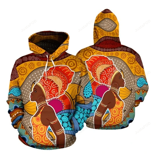 African Colorful 3D All Over Print Hoodie, Zip-up Hoodie HZ0501