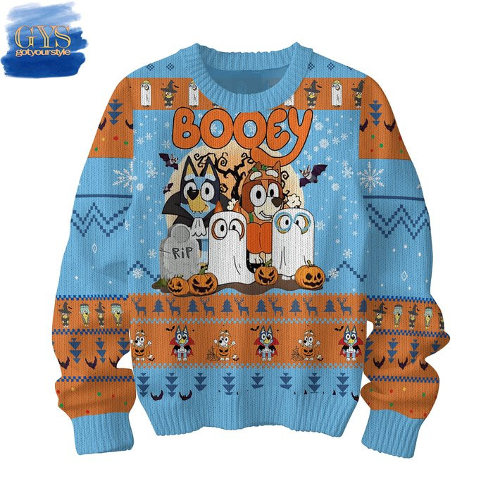 Bluey Halloween Special Edition Ugly Sweater , Cozy Soft Unisex Pullover SW0601