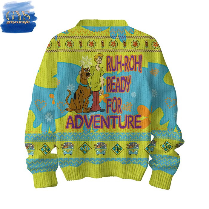 Scooby Doo Ruh-Roh Ugly Sweater , Cozy Soft Unisex Pullover SW0601