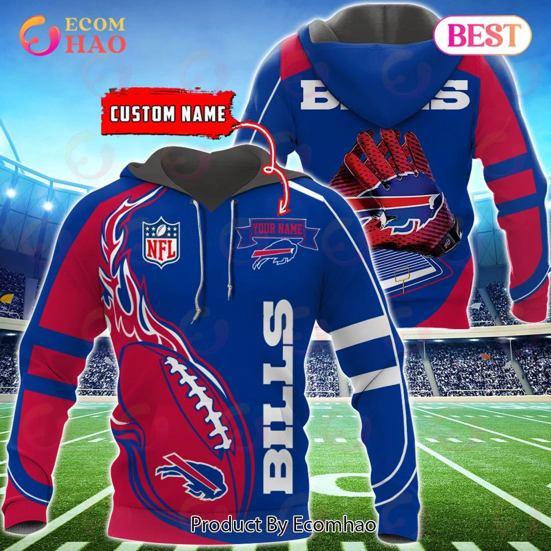Buffalo Bills Custom Name Hoodie, Baseball Jacket, T-Shirt, Zipper, Sweatshirt, Zip Hoodie, Man – Women, Warm, Premium Quality HZ0501