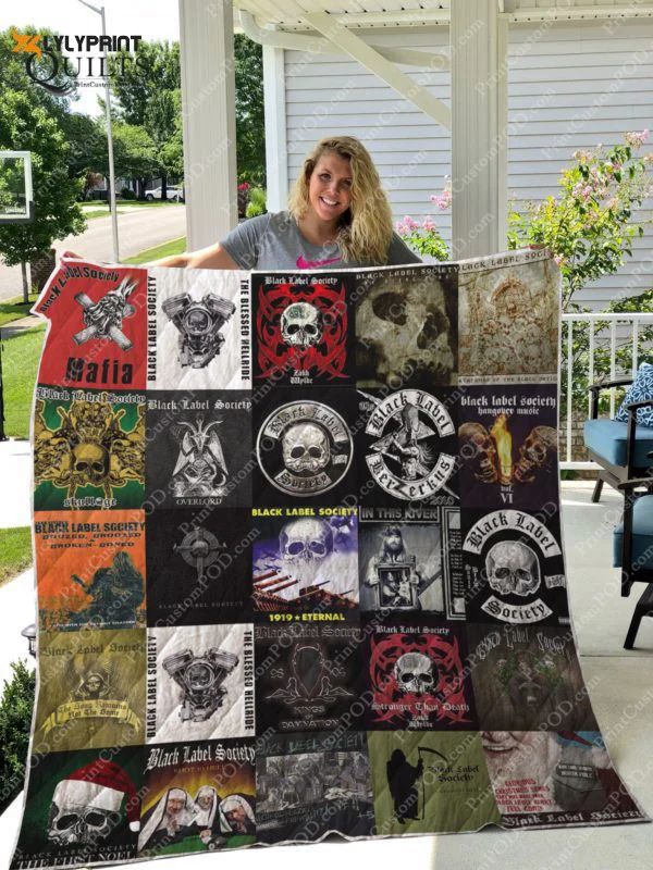 Black Label Society Quilt Blanket For Fans Home Decor Gift , Soft Quilt, King Size, All Season Cozy Quilt QB0901