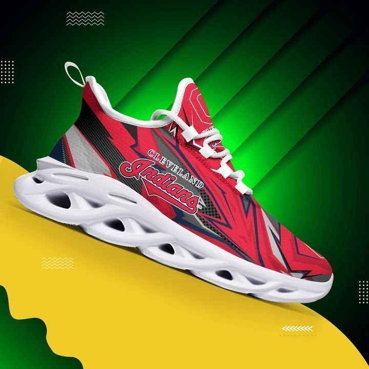 MLB Cleveland Indians Max Soul Shoes V1 Custom for Men Women MS0601