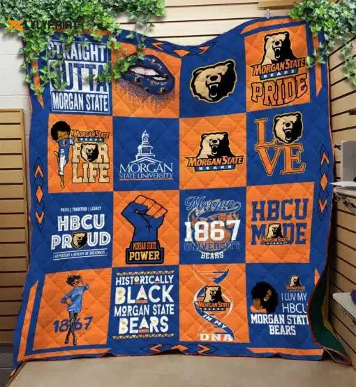 Morgan State Bears 3 Quilt Blanket For Fans Home Decor Gift , Soft Quilt, King Size, All Season Cozy Quilt QB0901
