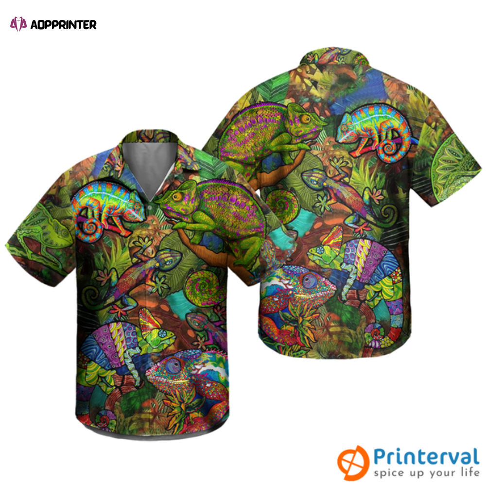 Colorful Iguanas Hawaiian Shirt HW0601