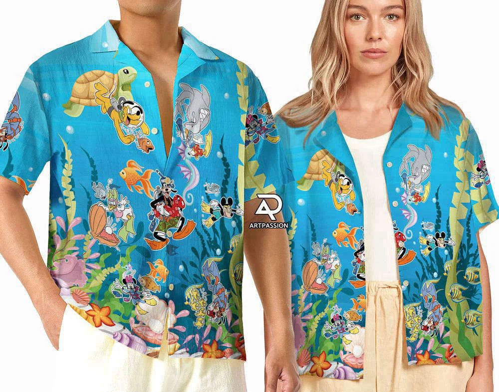 Mickey Mouse Hawaiian Shirt, Mickey and Friends Beach Shirt, For Men And Women HW0601