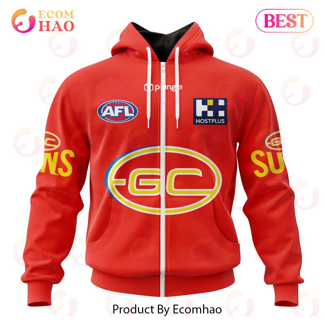 AFL Gold Coast Suns Home Kits 2023 3D Hoodie, Zip Hoodie, Man - Women, Warm, Premium Quality HZ0501