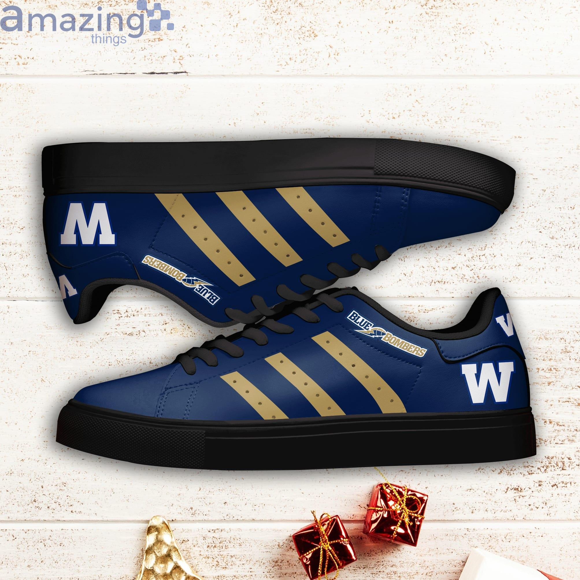 CFL Winnipeg Blue Bombers Blue Stan Smith Shoes , Trendy Style Sneakers ST0801