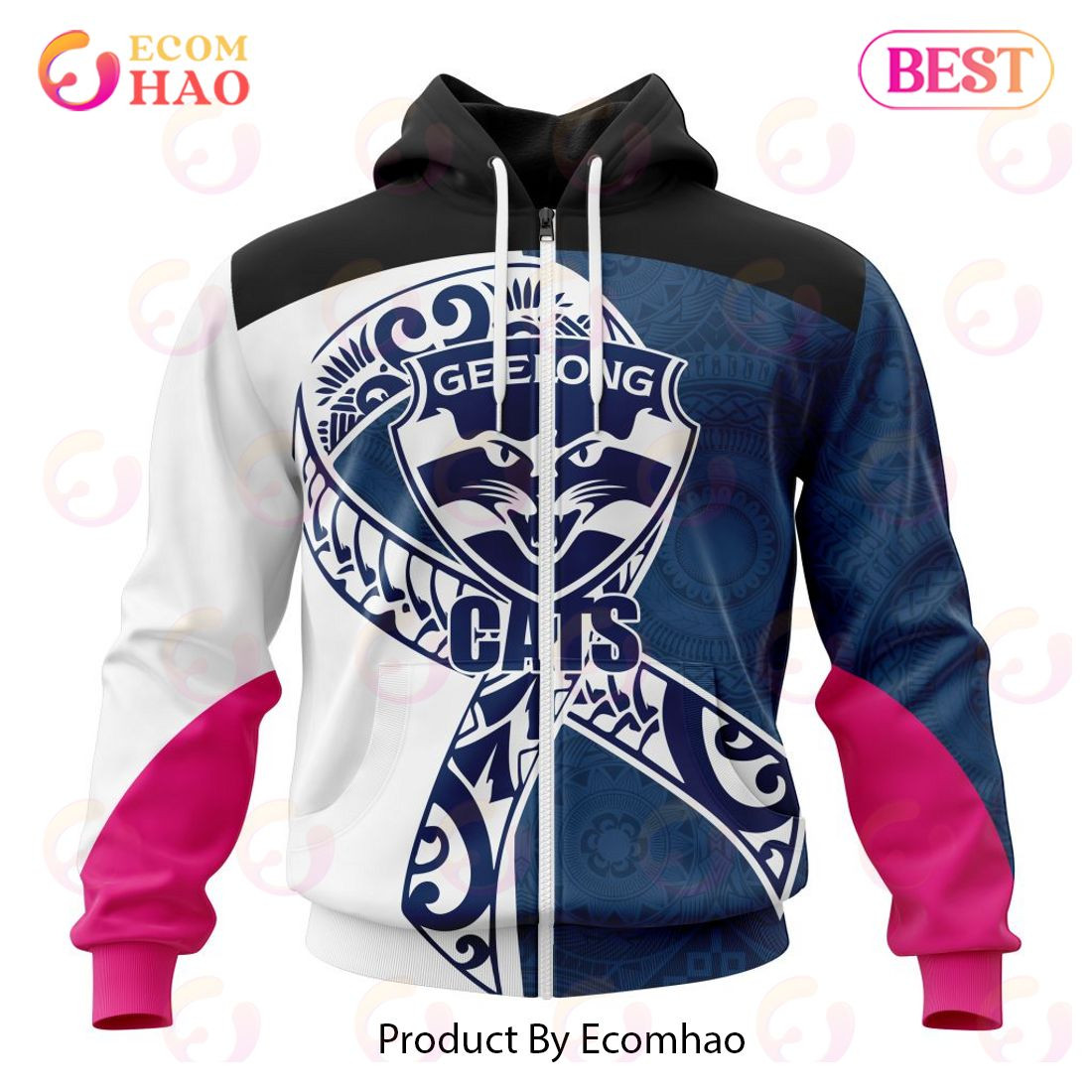 AFL Geelong Football Club Specialized Kits Samoa Fight Cancer 3D Hoodie, Zip Hoodie, Man - Women, Warm, Premium Quality HZ0501