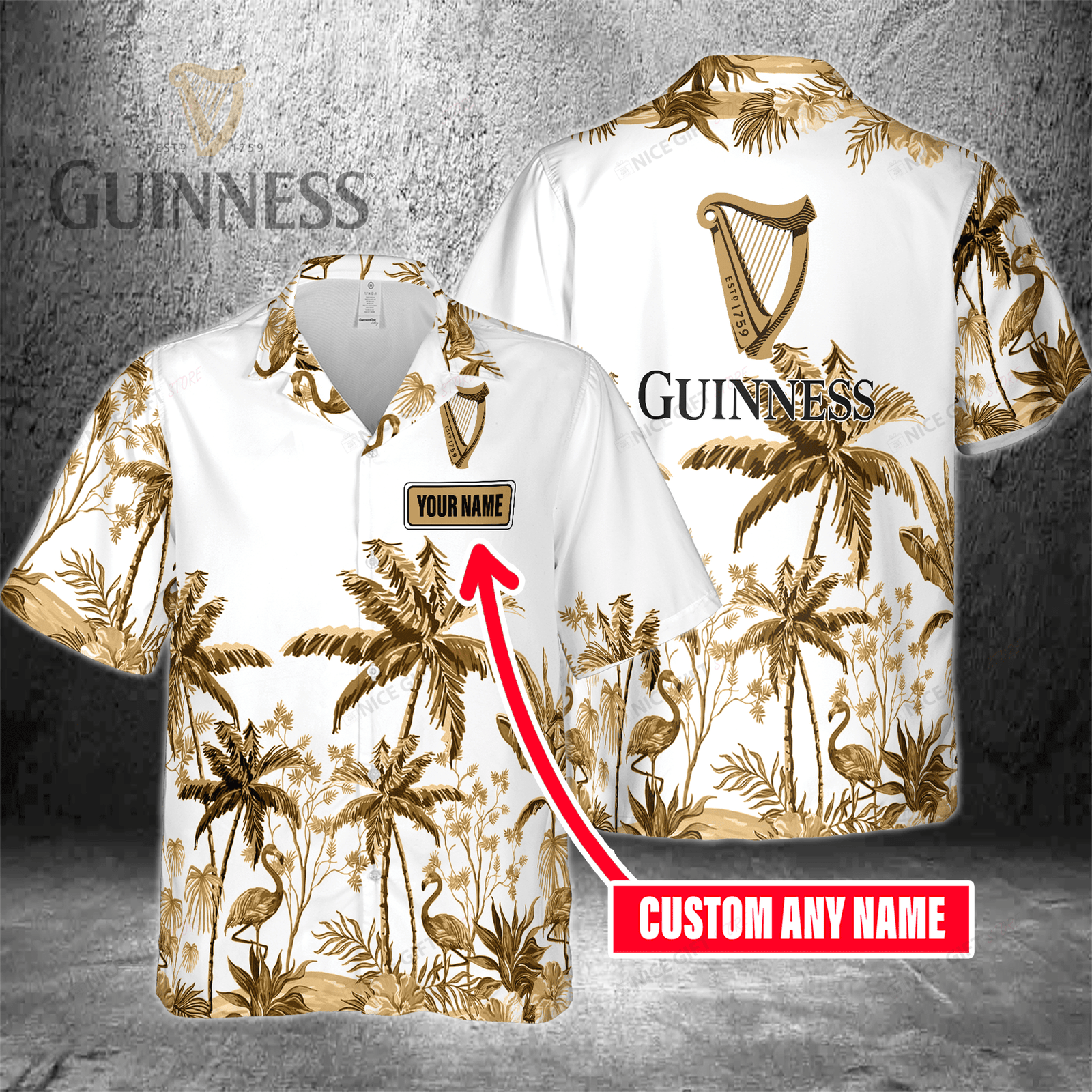 Guinness Custom Name Hawaiian Shirt For Men And Women HW0601