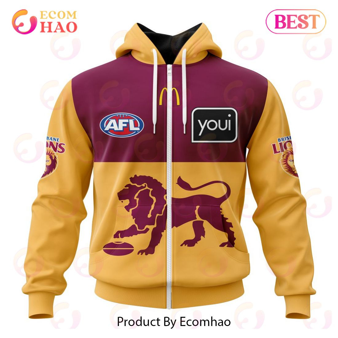AFL Brisbane Lions Clash Kits 2023 3D Hoodie, Zip Hoodie, Man - Women, Warm, Premium Quality HZ0501