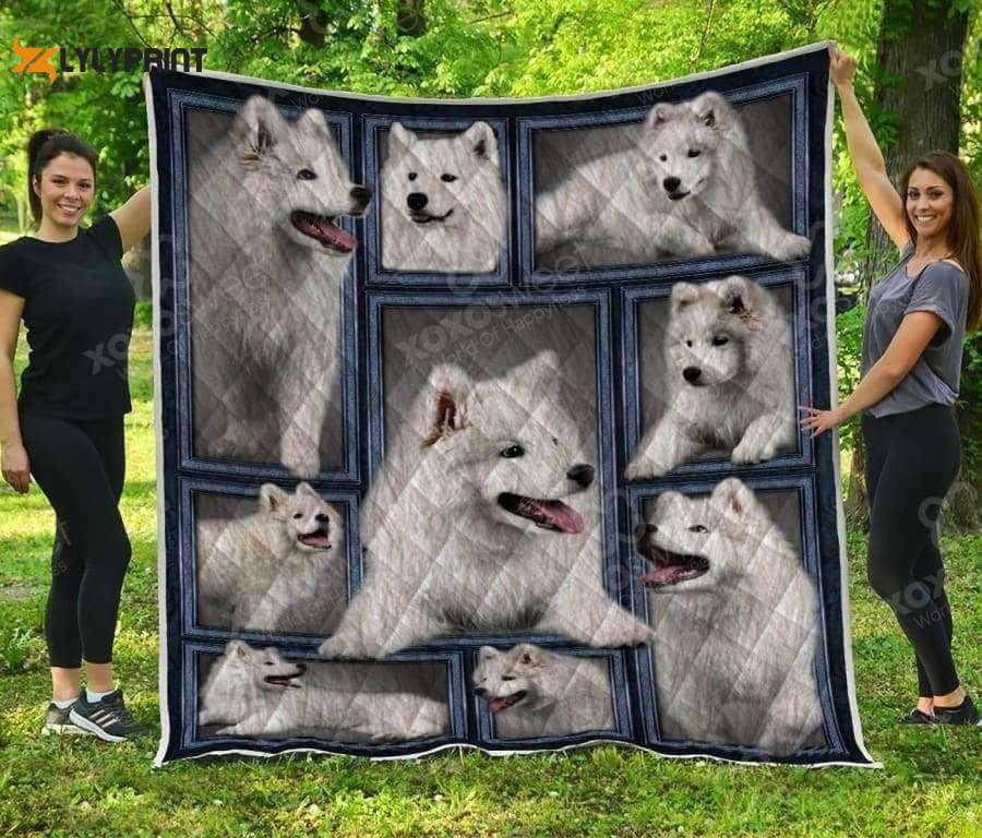 Samoyed 3D Customized Quilt , Soft Quilt, King Size, All Season Cozy Quilt QB0901