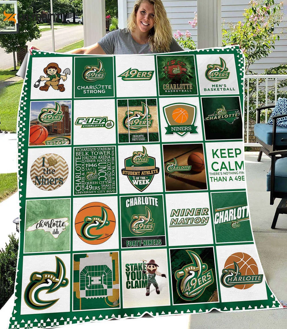 Charlotte 49ers 1 Quilt Blanket For Fans Home Decor Gift , Soft Quilt, King Size, All Season Cozy Quilt QB0901