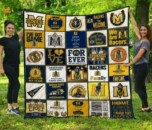 Murray State Racers 2 Quilt Blanket For Fans Home Decor Gift , Soft Quilt, King Size, All Season Cozy Quilt QB0901