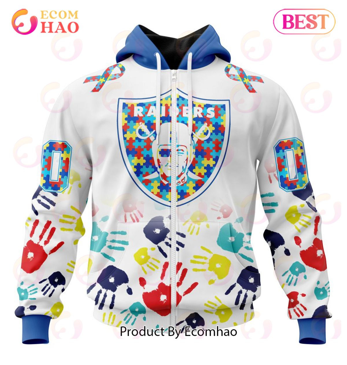 Best Las Vegas Raiders Autism Awareness Collection 3D Hoodie, Zip Hoodie, Man - Women, Warm, Premium Quality HZ0501