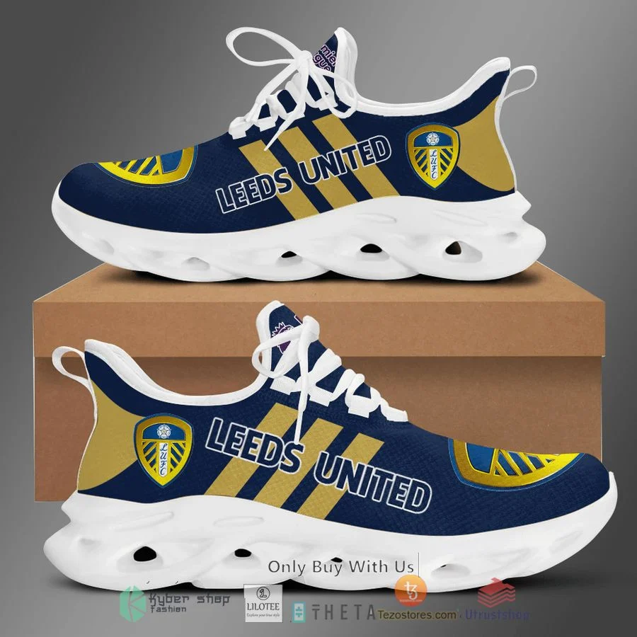 Leeds United Dark Blue Max Soul Shoes Custom for Men Women MS0601
