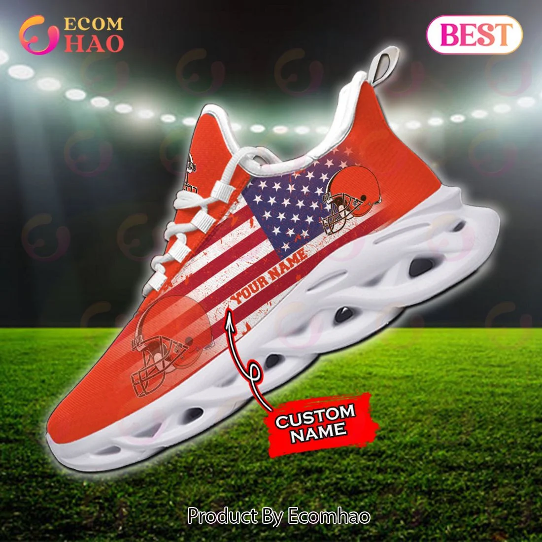 Custom Name - Cleveland Browns - Max Soul Shoes  Unisex sneakers MS0601