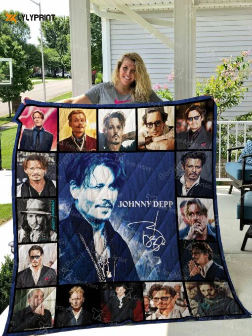 Johnny Depp Quilt Blanket For Fans Home Decor Gift , Soft Quilt, King Size, All Season Cozy Quilt QB0901