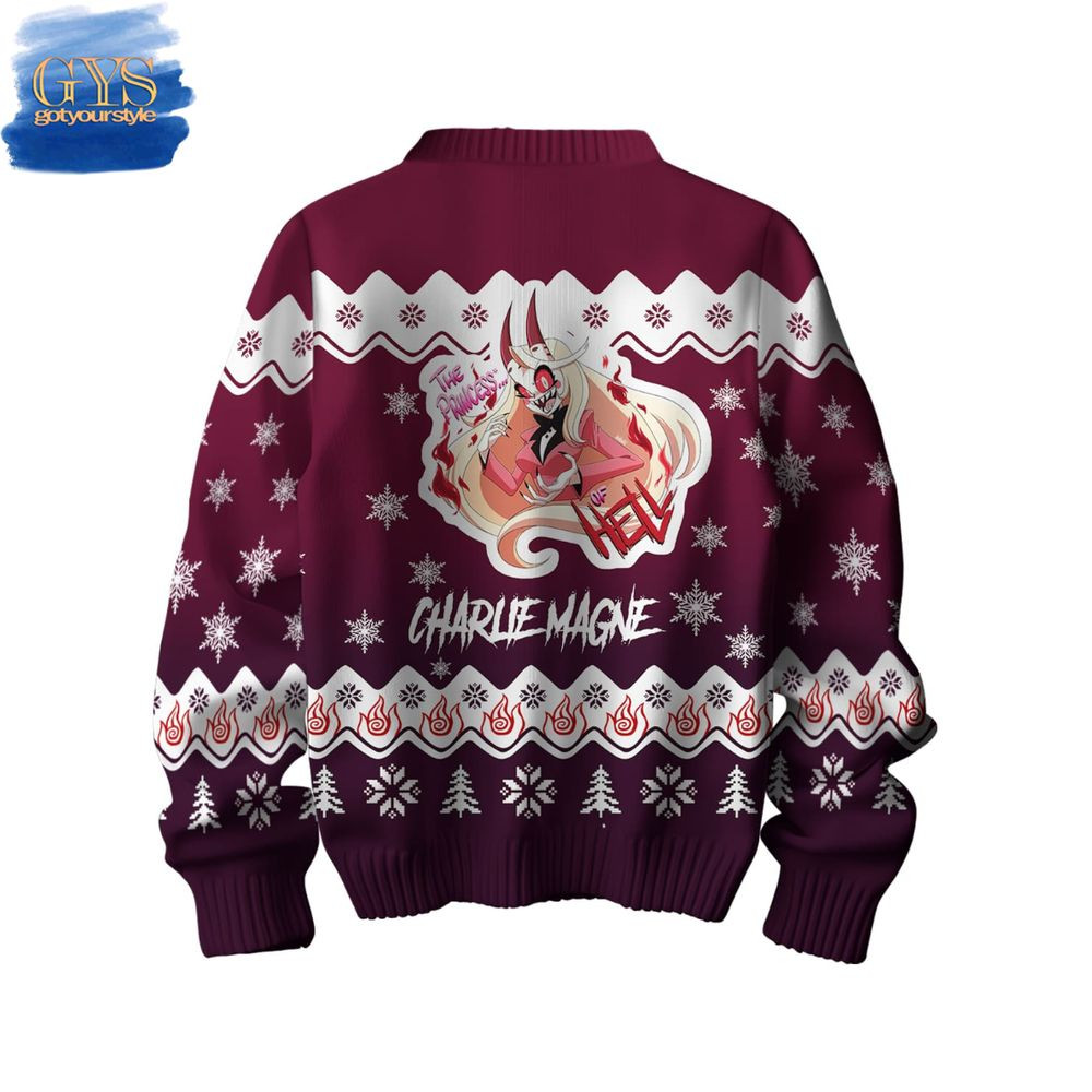 Hazbin Hotel Charlie Magne Ugly Christmas Sweater , Cozy Soft Unisex Pullover SW0601