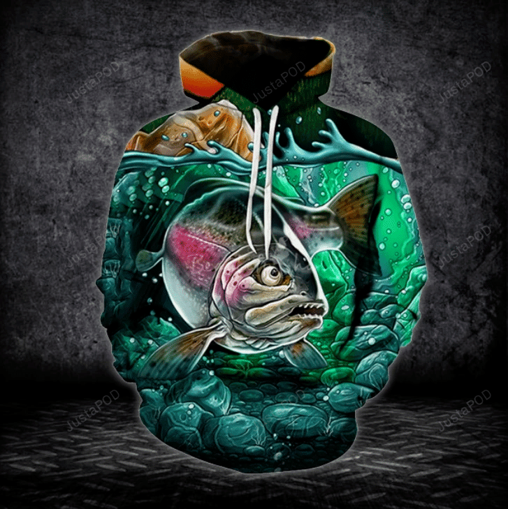 Moose Fishing 3D All Over Printed Hoodie, Zip- Up Hoodie HZ0501