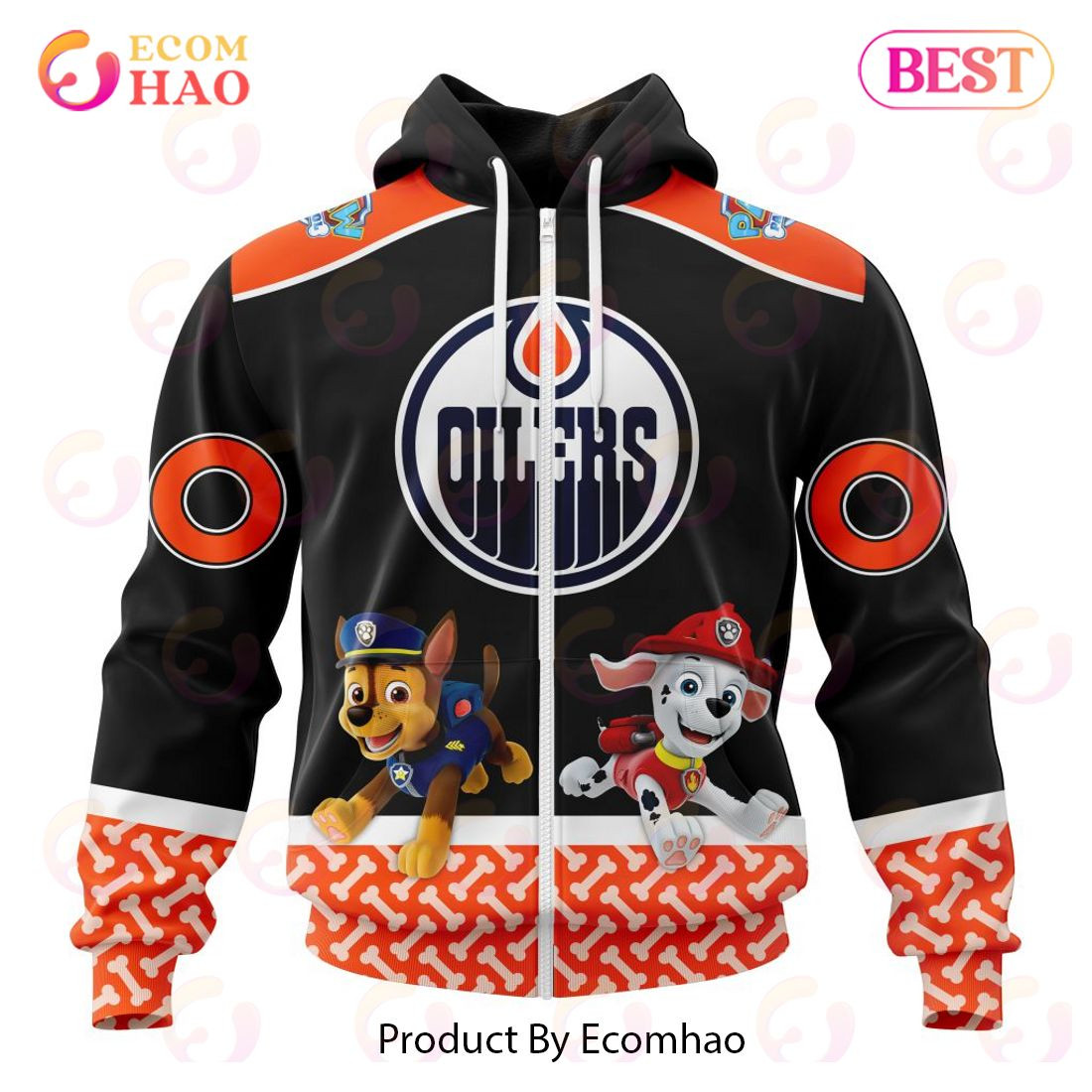 Edmonton Oilers Special Paw Patrol Design 3D Hoodie, Zip Hoodie, Man - Women, Warm, Premium Quality HZ0501