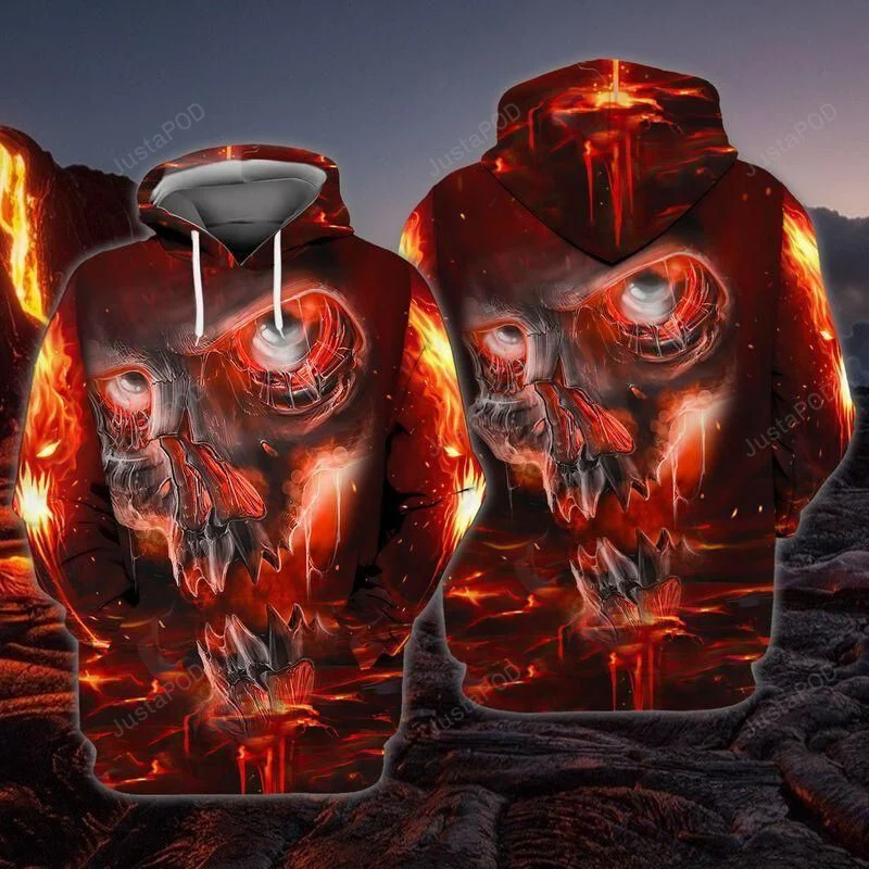 Lava Skull 3D All Over Print Hoodie, Zip-up Hoodie HZ0501