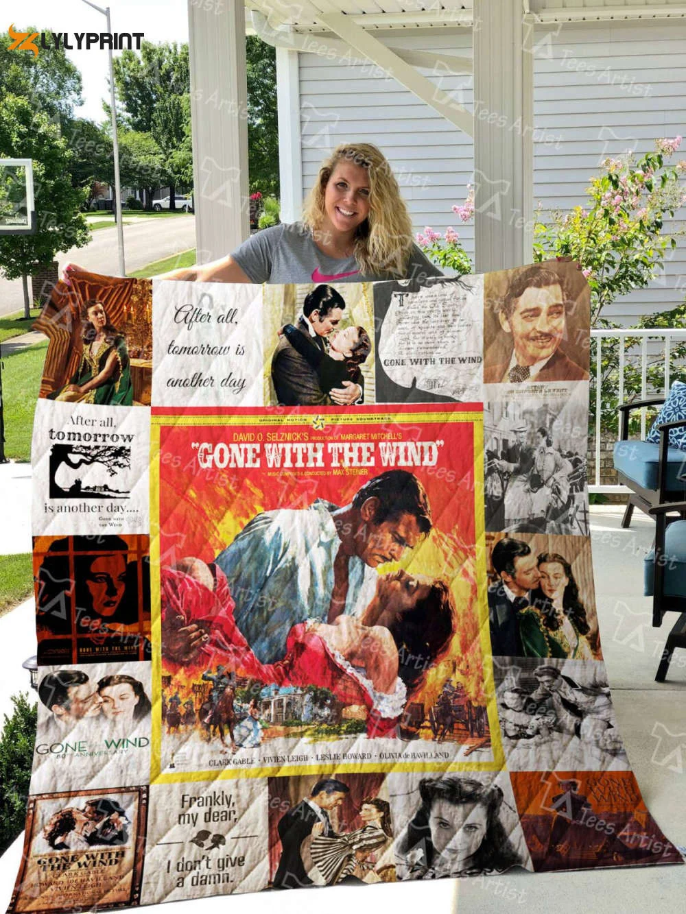 Gone With The Wind 3D Customized Quilt Blanket For Fans Home Decor Gift ,  Soft Quilt, King Size, All Season Cozy Quilt QB0901