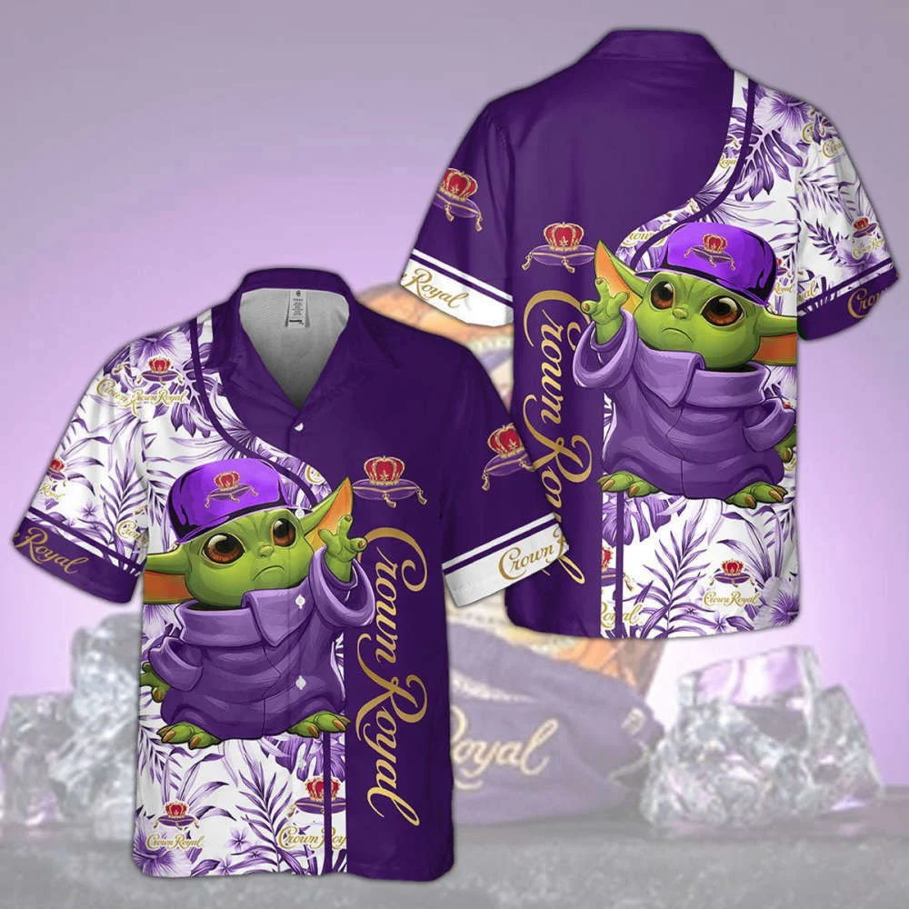 Star Wars Baby Yoda Crown Royal Hawaiian Shirt New Design 2023 HW0601