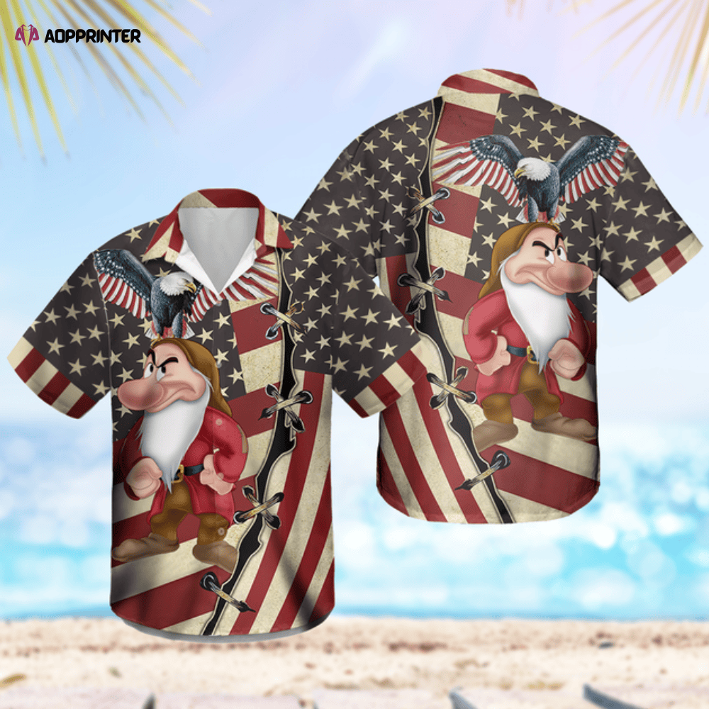 Grumpy Dwarf US Flag Hawaiian Shirt Summer Gift 2023 HW0601