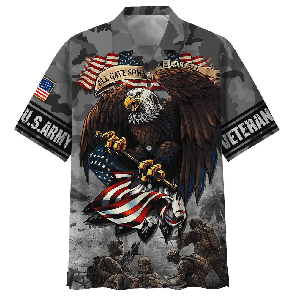 Army All Gave Some Some Gave All Eagle With Soldiers Hawaiian Shirt HW0601