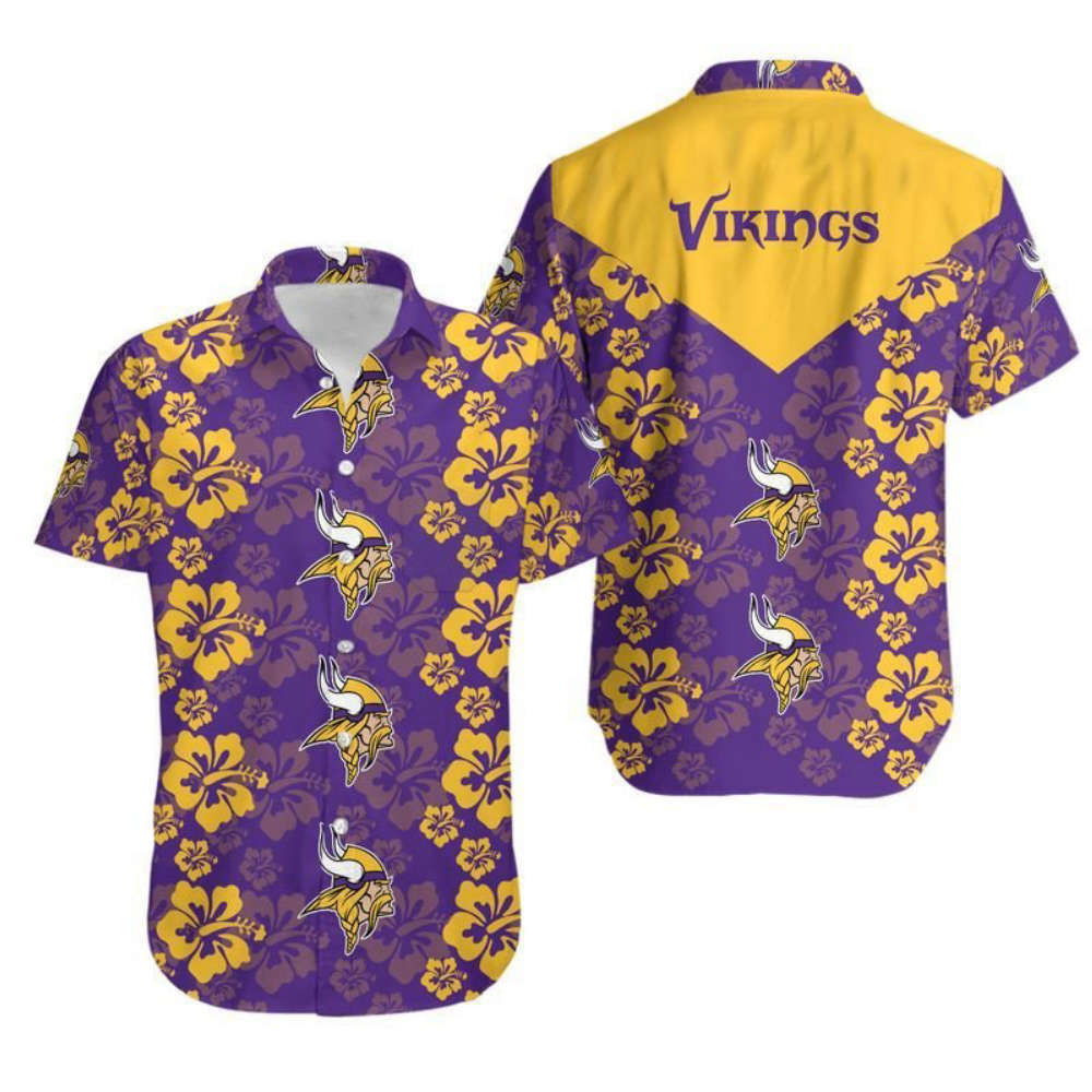Minnesota Vikings Flowers Hawaiian Shirt HW0601