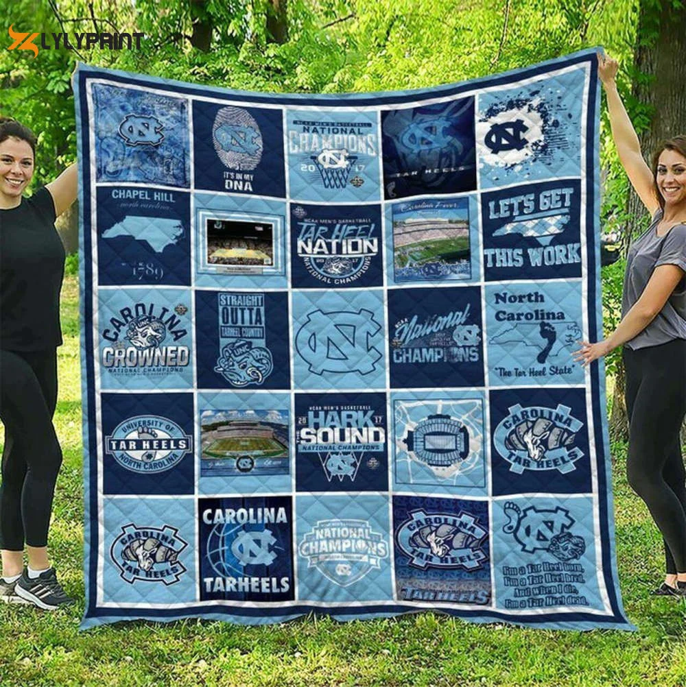 Carolina Tar Heels 3 Quilt Blanket For Fans Home Decor Gift , Soft Quilt, King Size, All Season Cozy Quilt QB0901