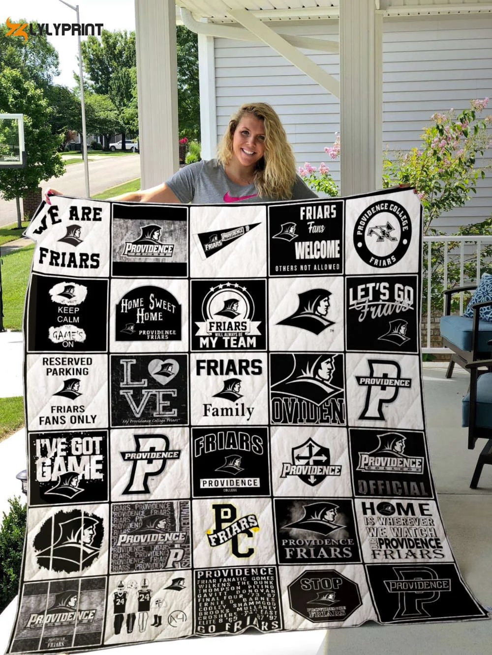 Providence Friars 3 Quilt Blanket For Fans Home Decor Gift , Soft Quilt, King Size, All Season Cozy Quilt QB0901