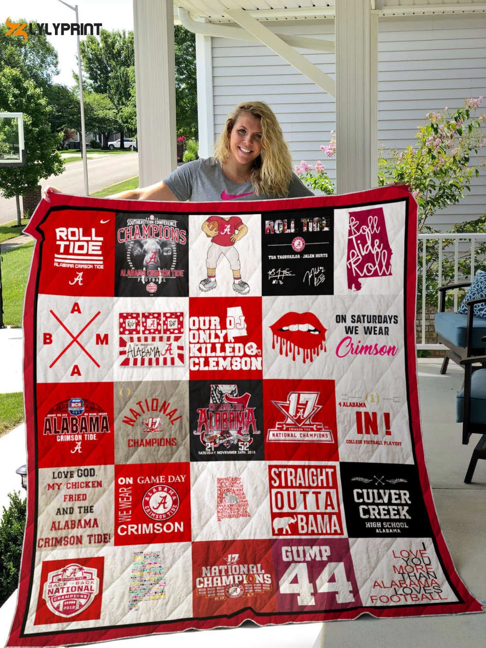 Alabama Crimson Tide 2 Quilt Blanket For Fans Home Decor Gift , Soft Quilt, King Size, All Season Cozy Quilt QB0901