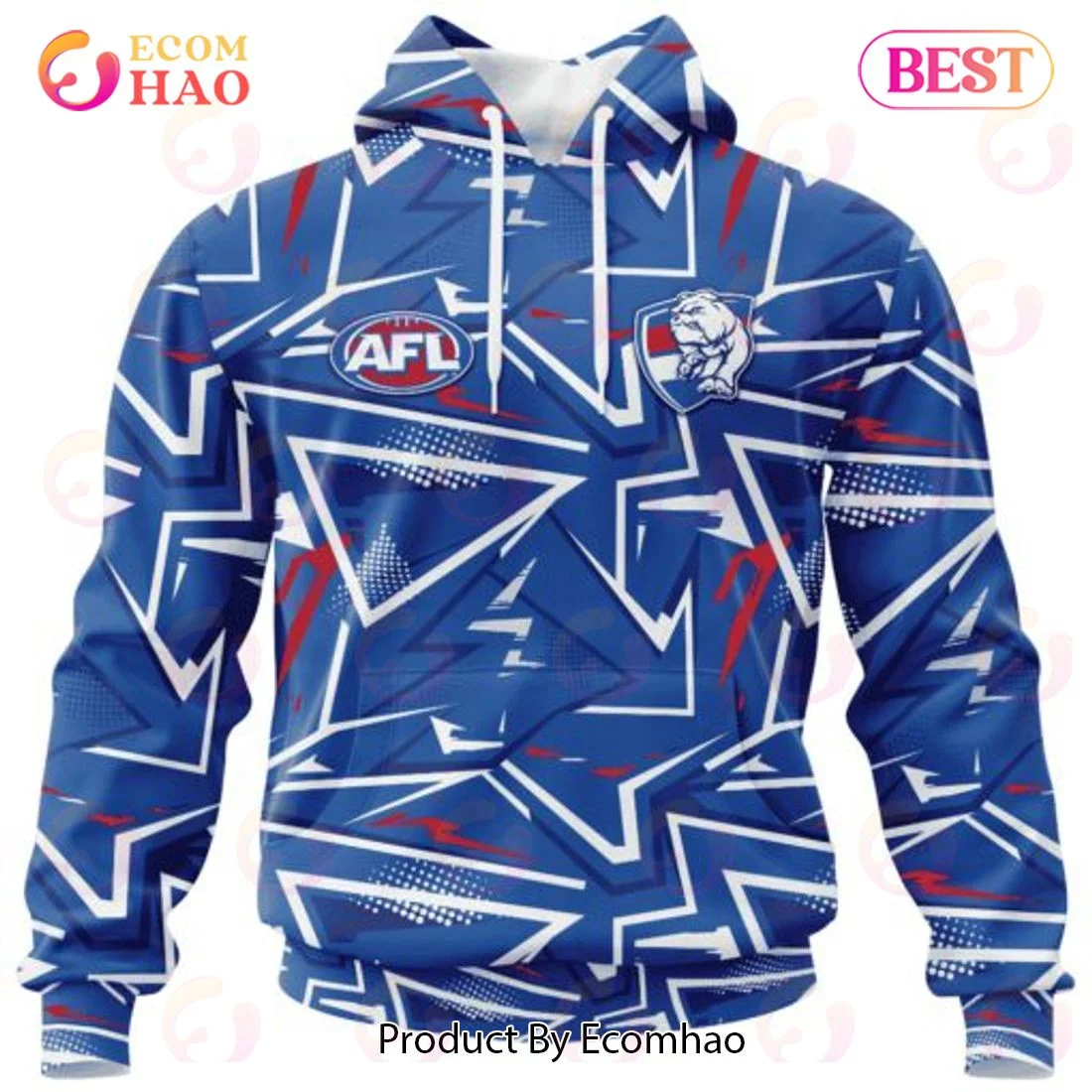 AFL Western Bulldogs Special Abstract Design Hoodie, Zip Hoodie, Man - Women, Warm, Premium Quality HZ0501