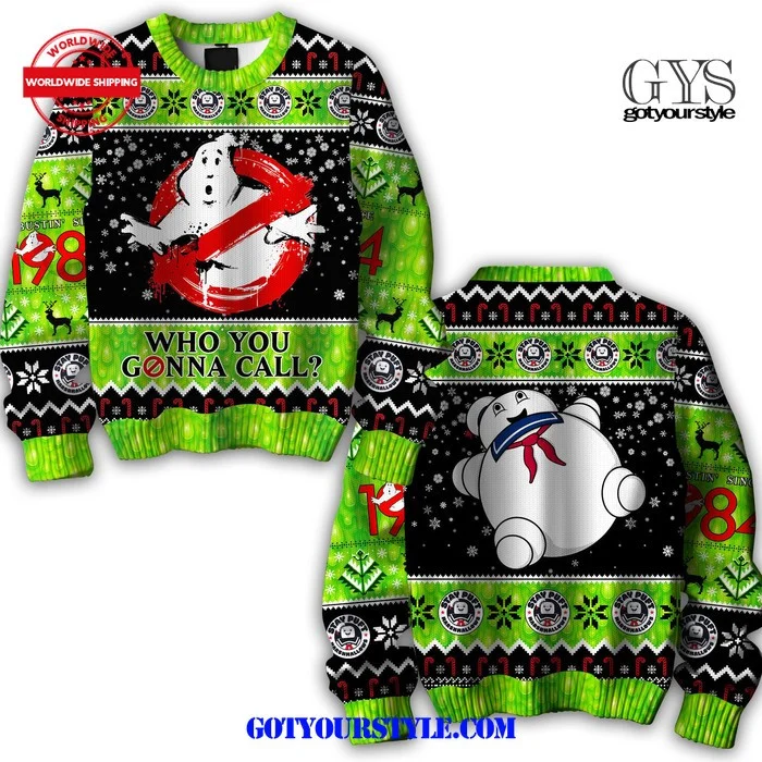 Ghostbusters Who You Gonna Call Sweater , Cozy Soft Unisex Pullover SW0601