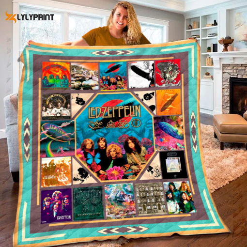 Led Zeppelin 2 Quilt Blanket , Soft Quilt, King Size, All Season Cozy Quilt QB0901